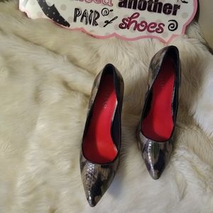 SNAKE Leather Camo Pumps